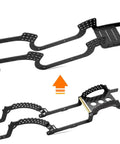 Carbon Fiber RC Car Chassis Frame For 1 18th Scale Crawler Upgrade with Low Center Of Gravity design shown in pieces