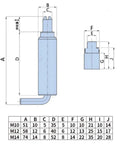 Top Grade M12 Upper And Lower Door Shaft Iron Cabinet Plate Bolt For Welding Heavy Duty Cylindrical Hinge That Fits Any Movable Swing Door Perfect For Workshop Or Shop Floor Upgrade Needs dimensions and specification chart