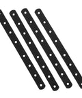Heavy Duty Brace Brackets Set, Stainless Steel Flat Mending Plates With Screws For Precise Alignment And Deformation Prevention, 4Pack, Black