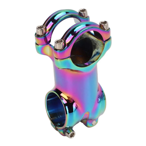 Lightweight Aluminum Alloy Bicycle Stem With CNC Machining In Dazzle Color, 31.8mm handlebar stem, hollowed design