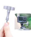 Close-up of 2 Pack Tool Free High Torque Thumb T Type Screws for GoPro Hero 13 12 11 10 9 8 7 DJI Action 5 4 3 and Insta360 Ace Pro 2.