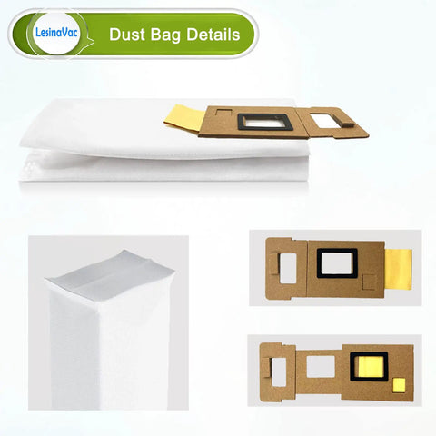 12 Pack Dust Bags For Roborock S7 Plus Vacuum Cleaner Heavy Duty 3L Large Capacity Auto Empty Dock Durable 2 Layer
