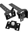 Two-Piece Heavy Duty Stainless Steel Car Canopy Awning Bracket Mounting Clamps, Style A, with Quick Install Fasteners, black