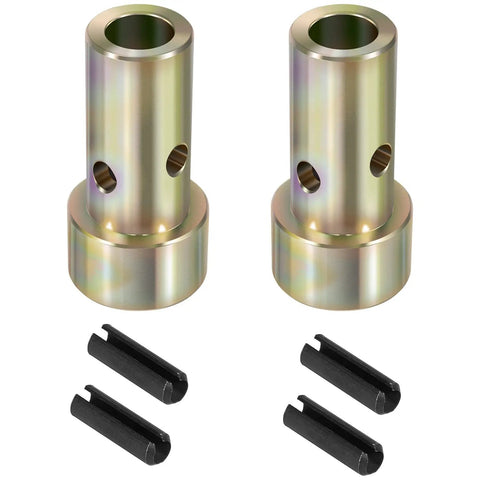 Two Pair Cat 1 Quick Hitch Adapter Bushing Set For Category 1 3 Point Tractors Fits John Deere Speeco Jeffers And More Bolt On Ready Durable Steel With Rust Resistant Zinc Coating, steel bushings and pins