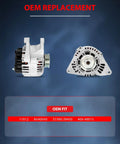 Drop In Plug And Play Alternator For Kia Sorento 3.5L 2003 2004 2005 2006 Replacement 37300 39450 400 40015 shown from side and front