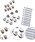 Heavy Duty 24 Piece Silver Furniture Connector Set With Thread Fastening Cam Lock Fittings For Cabinets Sofas And Office Panels