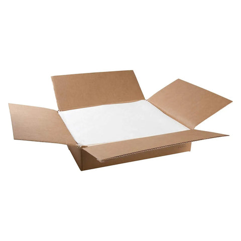 Open box of Paper Filter Envelopes For Fryer Oil Filtration With One And Three Eighths Inch Hole 18.5 By 20.5 Inch Pack Of 100