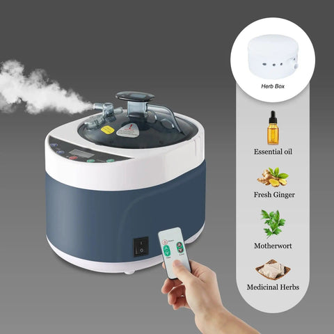 4L Portable Sauna Steamer With 1500W Heating, Fast Heat, Stainless Steel Pot, Home Spa Fumigation Steam Machine with remote control
