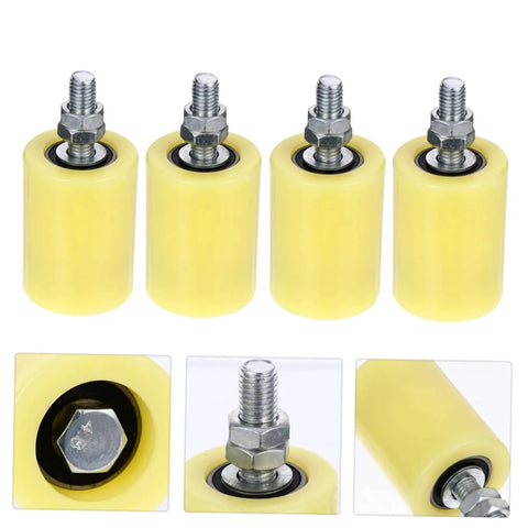 4 Pack Nylon Pulley Block For Sliding Doors And Gates Heavy Duty Wheel Guiding Wheel For Rail Gates And Electric Gates