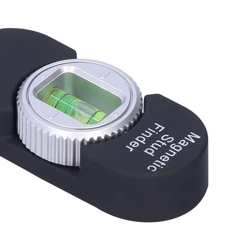 Tbest Magnetic Stud Finder for Portable Metal Detector with Built in Gauge, No Battery Needed, Detects Steel Studs, Nails & Screws in & Plasterboard (Black) with level bubble
