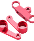 Durable Aluminum Alloy Steering Kit For 1 To 10 Scale RC Drift Cars With Beefed Up CNC Machined Steering Assembly Upgrade in pink