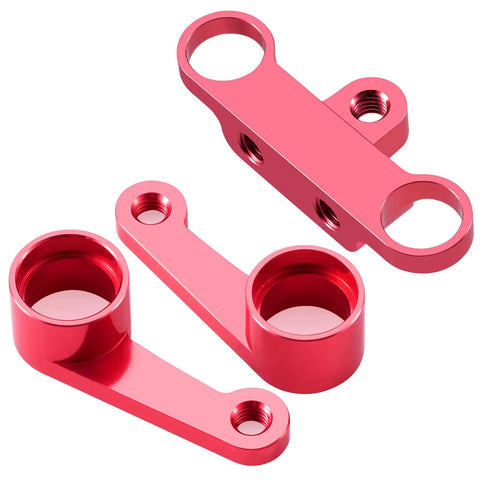 Durable Aluminum Alloy Steering Kit For 1 To 10 Scale RC Drift Cars With Beefed Up CNC Machined Steering Assembly Upgrade in pink