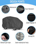 Waterproof Kids Ride On Car Cover That Shields Large Ride On Trucks And Toy Cars With design points and material details.