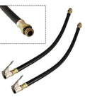 Heavy Duty Tire Inflator Hose For Quick Car Pump Up Without Taking Off Wheels, 76 inch rubber hoses with metal fittings.