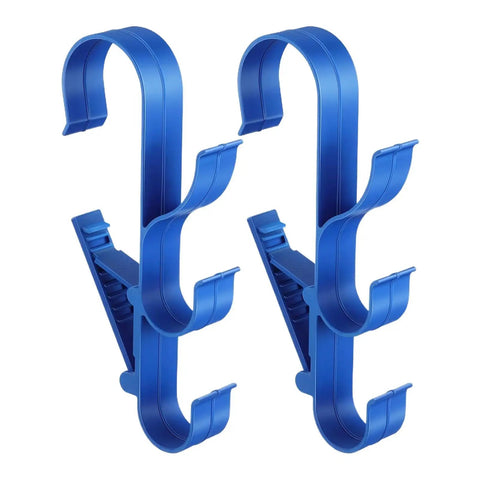 Blue adjustable waterproof pool pole hooks three hook bracket for telescopic rods and cleaning tools