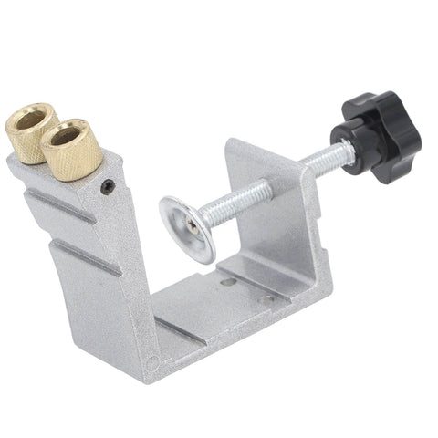 Adjustable Pocket Hole Jig Set With Inclined Punch Locator And Aluminum Alloy Drilling Guide Kit, side view