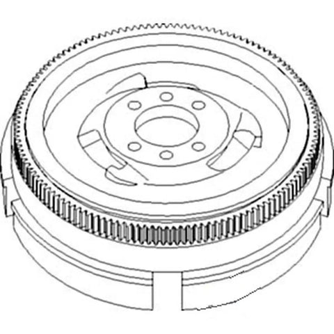 Heavy Duty Aftermarket Flywheel With Ring Gear Built Tough As Nails For Farm Tractors, showing precision cut teeth and robust design.