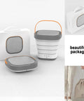 Dope Compact Washer Dryer Pair With Snappy Touchscreen Foldable Frame For Undergarments And Kid Gear Perfect For Tiny Apartments College Dorms And Weekend Campouts Quick Spin Cycle shown with packaging.