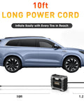 Portable Tire Inflator Air Compressor 12V DC With Auto Shut Off And Digital Pressure Gauge 100 PSI Corded Pump for car inflation