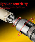 Close-up of 4 In 1 Universal Water Pipe Wrench With Threader Set For 1/2 3/4 And 1 Inch Pipes, showing precise alignment for stable connections.