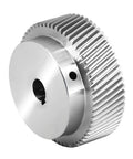 Left Hand Helical Bevel Gear Pinion 1.25M Module, 20mm Shaft With 6mm Keyway, 28 To 40 Teeth Options, durable alloy steel, close-up view