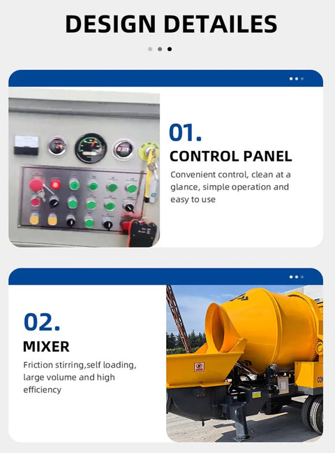 Control panel of Hardcore Automatic Concrete Mixer Pump With Dead Simple PLC Controls And High Volume Grout Delivery.