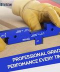Pro Grade Woodworking Setup Blocks Kit With 0.001 Inch Accuracy, 8 Aluminum Router Table Setup Bars And Height Gauge in use