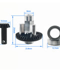 Bevel Gear Set 13T 33T For One Twelfth RC Car Axle With Bearings Upgrade Hardened Steel Differential Bevel Gears
