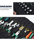 Roll Up Tool Organizer With Pockets For Wrenches And Screwdrivers, 20 Interior Pockets And 15 Socket Slots, Heavy Duty 600D Polyester