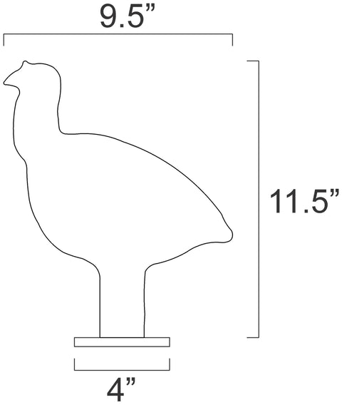 Half Scale Silhouette Targets Set For Rifles AR500 Three Eighth Inch Steel Knock Overs Four Piece Turkey Unpainted