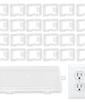 Snug 24 Pack Outlet Plugs For Loose 110V Sockets Transparent with clear storage box and outlet view