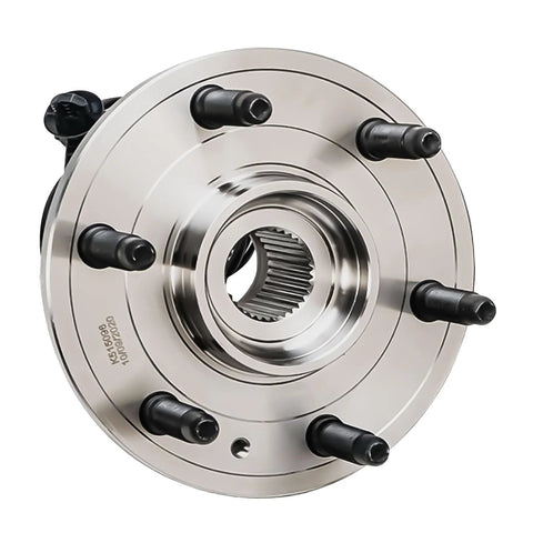 Front view of 4WD Front Wheel Bearing Hubs And CV Axles Kit For Silverado 1500 Sierra Suburban Tahoe Yukon XL Avalanche And Cadillac Escalade ESV EXT AWD Ready To Roll Replacement Parts For A Smooth Quiet Ride And Easy Install.