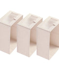 Heavy Duty Cotton Linen Foldable Storage Bins Stackable Closet Organizers in beige, ideal for sorting clothes and daily gear.