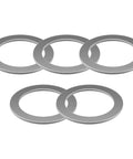 5 Pack Rubber Blender Gasket Replacement Seals Silicone O Ring For Durable Fit, 6.6 Cm Outer Diameter, 4.85 Cm Inner Diameter, Grey