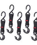 Outdoor Camping Hooks 5 Pack Small S Shaped Utility Hangers With Straps For Tent Canopy And Backpack Storage Durable Metal Camp Gear Organizer