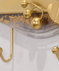 Heavy Duty Wall Mount Coat Hooks For Entryway And Closet, Tough As Nails metal rack with gold finish and smooth hooks.