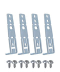 Heavy Duty Countertop Dishwasher Mounting Brackets, 4 Pack With Screws, steel brackets and screws for stability.