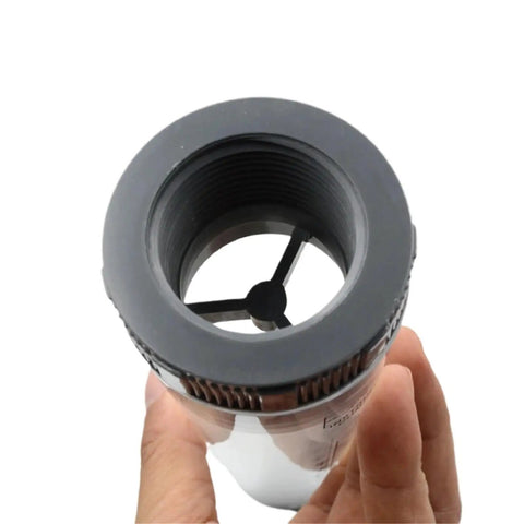 Rotameter Pipeline Flow Meter For Water With Vertical Float, Industrial Grade Inline Sensor, 0.2 To 2 GPM Or 1 To 7 LPM Flow Range, Easy Install, Rugged Metal Body, Accurate Liquid Flow Readout For Industrial Use, top view