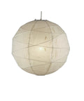Orb Large Pendant Light With Collapsible Rice Paper Shade 24 Inch Diameter 15ft Cord Modern Ceiling Lighting For Living Rooms
