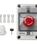 Emergency Stop Button With Enclosure Box Kit For Industrial Machines, E Stop Push Button Switch In Durable Box with components
