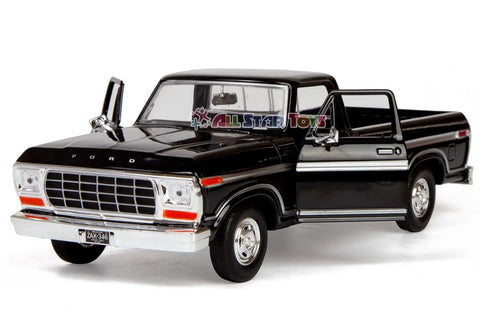 Ford F150 1 24 Diecast Collectible Model Truck Black With Opening Doors And Detailed Interior Slick Premium Rubber Tires
