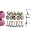 Premium Plasma Cutter Torch Consumables Kit For Cut60 And Lgk60 Machines Fits Ag60 SG55 Wsd60 Torches, includes nozzles and electrodes.