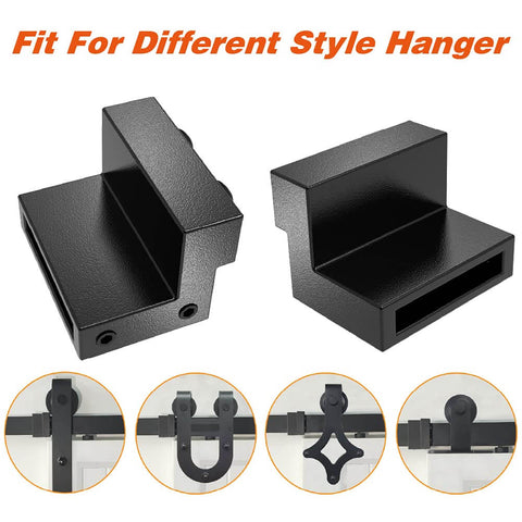 Rubber Cushioned Stopper Limit for Sliding Barn Door Track Roller Kit with adjustable screw for 1.6 inch wide track