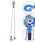 Lever Chain Hoist 1650 Lbs Three Quarter Ton Blue Chain Puller Hoist With 10 Ft Lifting Height durable design and hooks detail