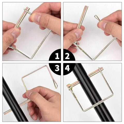 10 Pack Quarter Inch Trailer Hitch Pin Set With Quick Release And Locking Pin for securing towing couplers and drawbars