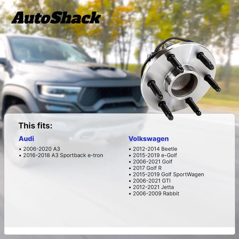 Rear Wheel Hub Bearing Assemblies Left And Right With ABS Replacement For 2011 2014 Volkswagen Jetta 2019 2021 Volkswagen Jetta