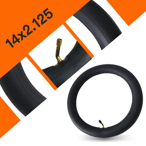 Two Pack 14x2.125 Bike Inner Tubes For 14 Inch Wheels, Beefy Rubber, Electric Bike Tube, Reliable Replacement