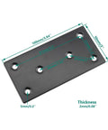 Heavy Duty Black Metal Flat Straight Brace Brackets Set For Furniture Shelves And Cabinets Mending Plates With Screws Built To Last Shelf Support