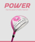 Ladies Left or Right Handed Golf Club Set For Regular And Petite Fits, 460cc Titanium Driver with pink finish