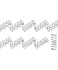 20pcs stainless steel compression springs, 0.3mm wire, 4mm OD, 10mm free length, silver